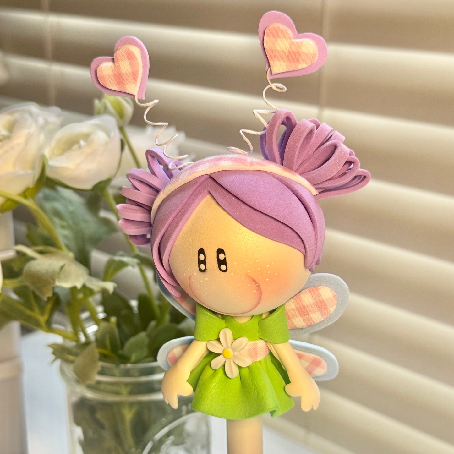 Butterfly Fairy Fofupluma - Handcrafted Decorative Pen/Fofupluma de Hada Mariposa - Bolígrafo Decorado Artesanal